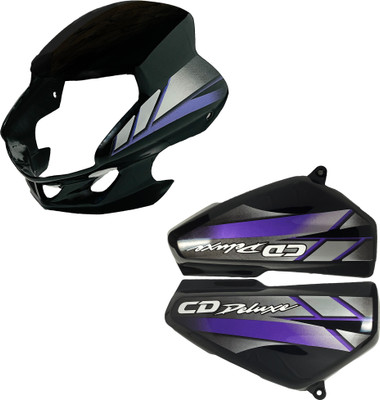 SP Shree Premium hf black blue Bike Headlight Visor