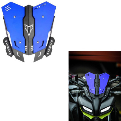 ZYO Heavy Quality Metal Visor for Yamaha MT-15 (Blue) Bike Headlight Visor