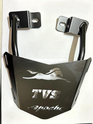 Auto MT TVS-Apache Back Rack Seat-Extender Trail Carrier for TVS RTR Apache 160 180 Bike Headlight Visor