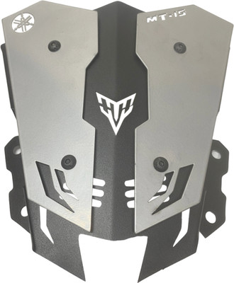 Dhe Best Metal Visor/Wind Deflectors Silver Compatible with Yamaha MT-15 Bike Headlight Visor