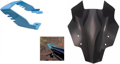 acube mart MT15 Visor Dark Warrior with Grab Rail For MT 15 blue Bike Headlight Visor