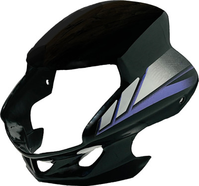 Shri Hf Deluxe Black Blue Bike Headlight Visor
