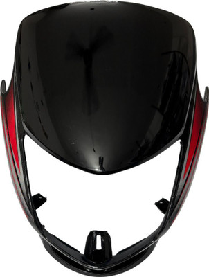 plutoauto Front Cowl Compatible With Dream Yuga Black With Red Sticker Bike Headlight Visor