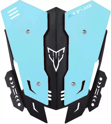 VermsBikers MT-15 CNC short double color visor black sky blue and Black Bike Headlight Visor