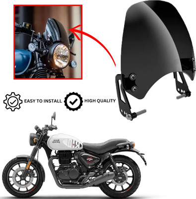SRPHERE SRM7_RE Hunter 350 Unbreakable Headlight Glass Visor|Windshield Wind Deflector Bike Headlight Visor