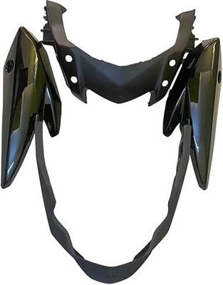 Pratham auto care Headlight Visor/Front Fairing for FZ V2 (Black) Bike Headlight Visor
