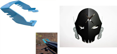 acube mart mt 15 CNC short skull visor with Grab Rail For MT 15 fit Both V1 & V2 blue Bike Headlight Visor