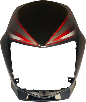 SP Shree Premium CB Shine Black Red Bike Headlight Visor