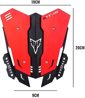 Shreeji Accessorie MT 15 Bike Metal Visor Red Bike Headlight Visor