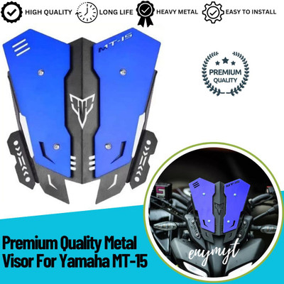 ENEMYT VIB2 Premium Quality Metal Visor For Yamaha MT-15 Bike Windshield (Blue) Bike Headlight Visor