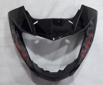 Sai VISOR GLAMOUR LATEST T.4 BLACK RED STICKER Bike Headlight Visor