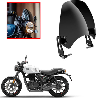 DAZZRIDE Windshield With All Necessary Fittings Compatible with Royal Enfield Hunter 350 Bike Windshield