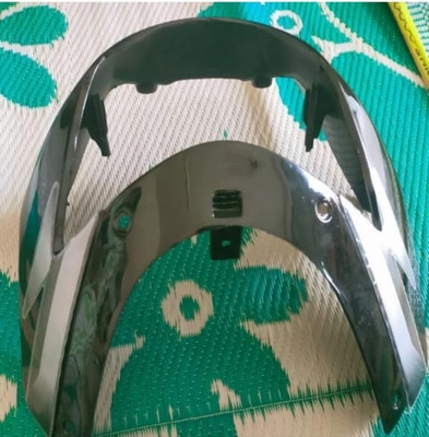Jinvaani Ct100 black grey visor with glass Bike Headlight Visor