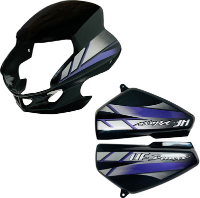 Shree Premium HF DELUX BLACK BLUE COMBO Bike Headlight Visor