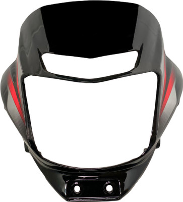 SHREE Bajaj Platina ES Black Red Bike Headlight Visor