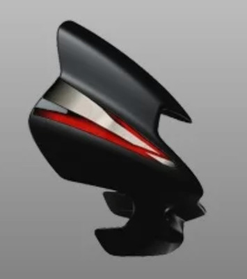 Jinvaani Hf deluxe 2023 new model black red visor Bike Headlight Visor
