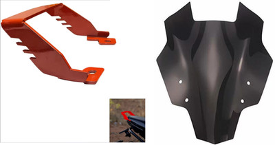 acube mart MT 15 Visor Dark Warrior with Grab Rail For MT 15 red Bike Headlight Visor