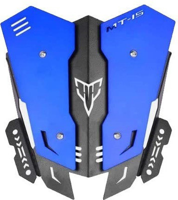 DAZZRIDE Premium Quality Metal Visor For Yamaha MT-15 Bike Windshield (Blue) Bike Headlight Visor