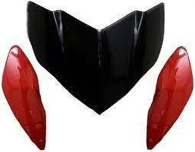 ARPIT ENTREPRISE Front Headlight Visor For Pulsar 135 (Sport Red) Bike Headlight Visor