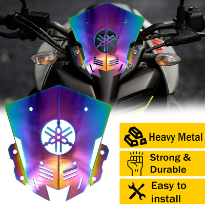 ASRYD Yamaha MT-15 Metal Headlight Visor Unique Design Windshield Bike Headlight Visor