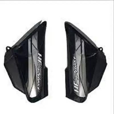 plutoauto Side Cover Panel Compatible With HF Deluxe New 2016 Black With Grey Sticker Bike Headlight Visor