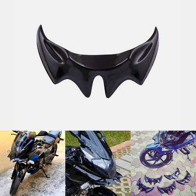 Auto MT BLACK Pulsar 220 Gloss Winglet PULSAR BAJAJ Bike Headlight Visor