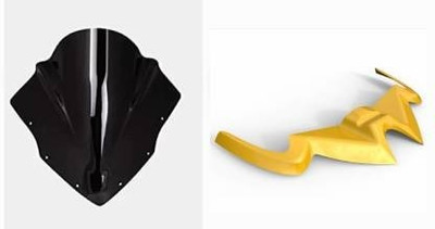 way2gmart Windshield Touring Bolt Visor for Pulsar RS200 (Black) + rs 200 winglet Yellow Bike Headlight Visor way2gmart Windshield Touring Bolt Visor for Pulsar RS200 (Black) + rs 200 winglet Yellow Bike Headlight Visor