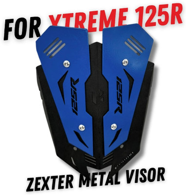 PHANTOM Premium Heavy Metal Visor for Hero Xtreme 125R Windshield (BLUE) Bike Headlight Visor