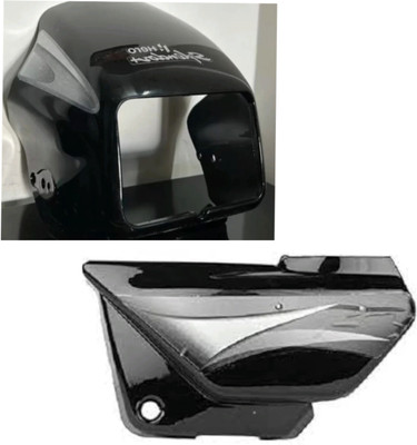 PARASNATH Splendor grey visor and side panel set Bike Headlight Visor