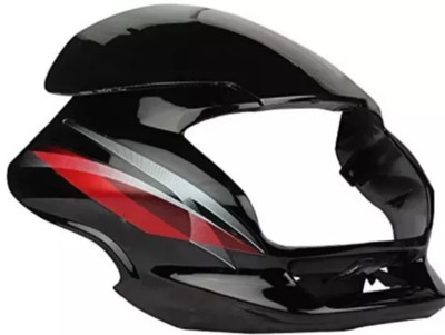 Jinvaani Super splendor new model black red visor Bike Headlight Visor