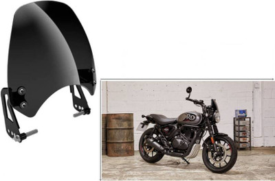 DAZZRIDE Hunter 350 Visor Glass | Unbreakable Headlight Bolt Visor | Windshield Protector Bike Headlight Visor