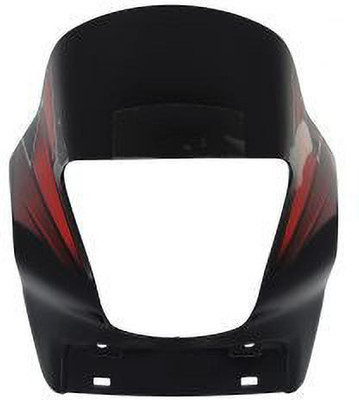 plutoauto Headlight Visor For Passion Plus (Black Red) Bike Headlight Visor