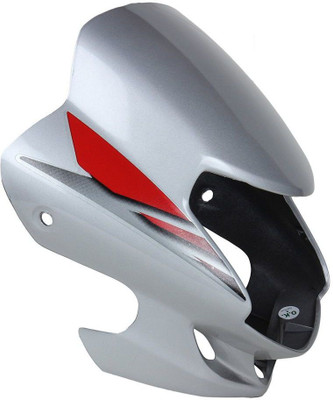 ARPIT ENTREPRISE Headlight Visor For CD Deluxe (Silver/Red) Bike Headlight Visor