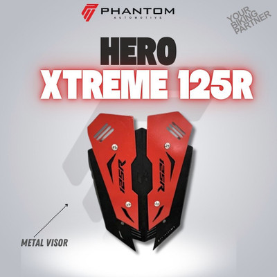 PHANTOM High Premium Metal Visor Hero Xtreme 125R (Red) Bike Headlight Visor