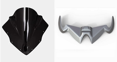 acube mart Windshield Touring Bolt Visor for Pulsar RS200 (Black) + rs 200 winglet grey Bike Headlight Visor acube mart Windshield Touring Bolt Visor for Pulsar RS200 (Black) + rs 200 winglet grey Bike Headlight Visor