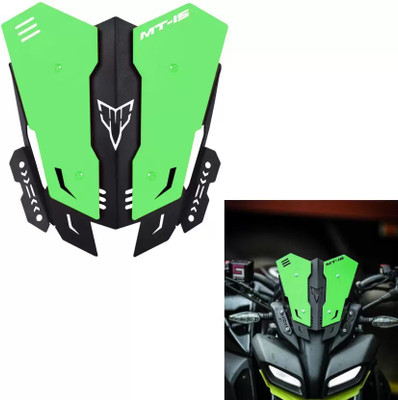 acube mart mt 15 CNC short double color visor black light green Bike Headlight Visor