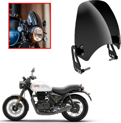 DAZZRIDE Royal Enfield Hunter 350 Visor Unbreakable Glass With Clamp Bike Windshield