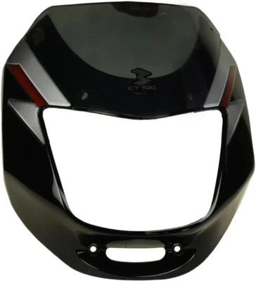 vidyasagar Bajaj CT 100 black red visor with glass Bike Headlight Visor