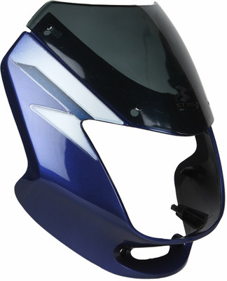 plutoauto Headlight Visor With Glass For CT-100 Deluxe ( Blue ) Bike Headlight Visor
