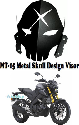 AIRSKY MT 15 Skull Metal Visor Bike Headlight Visor
