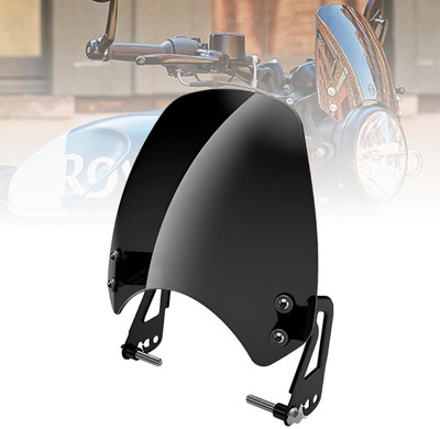 ASRYD Hunter 350 Visor Glass Unbreakable Headlight Bolt Visor Windshield Protector Bike Headlight Visor