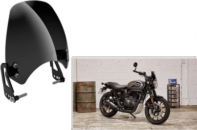 auto trends Hunter 350 Visor Glass WITH CLAMP Bike Headlight Visor