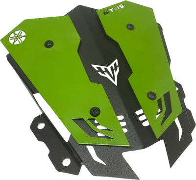 Dhe Best Metal Visor/Wind Deflectors Green For Yamaha MT-15 Bike Headlight Visor
