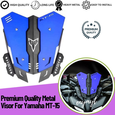 ENEMYT VIB4 Premium Quality Metal Visor For Yamaha MT-15 Bike Windshield (Blue) Bike Headlight Visor