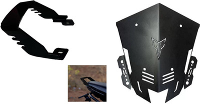 acube mart mt 15 CNC short visor dot with Grab Rail For Yamaha MT 15 fit Both V1 & V2 black Bike Headlight Visor