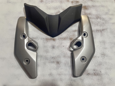 A.A.I FZ Version 1 V1 Silver Bike Headlight Visor