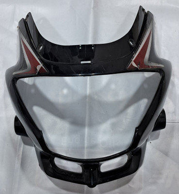Sai VISOR GLAMOUR NEW BLACK RED STICKER Bike Headlight Visor