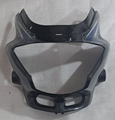 Sai VISOR GLAMOUR LATEST BLACK BLUE STICKER Bike Headlight Visor