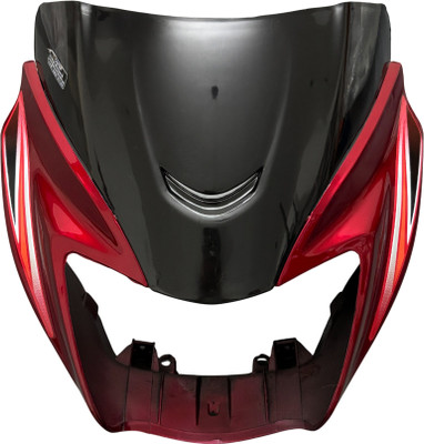 plutoauto Headlight Visor Compatible With Star City Plus 110cc Red with Red Sticker Bike Headlight Visor