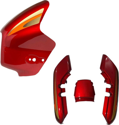 SP Shree Premium Splendor Plus Red Bike tail panel and Bike Headlight Visor